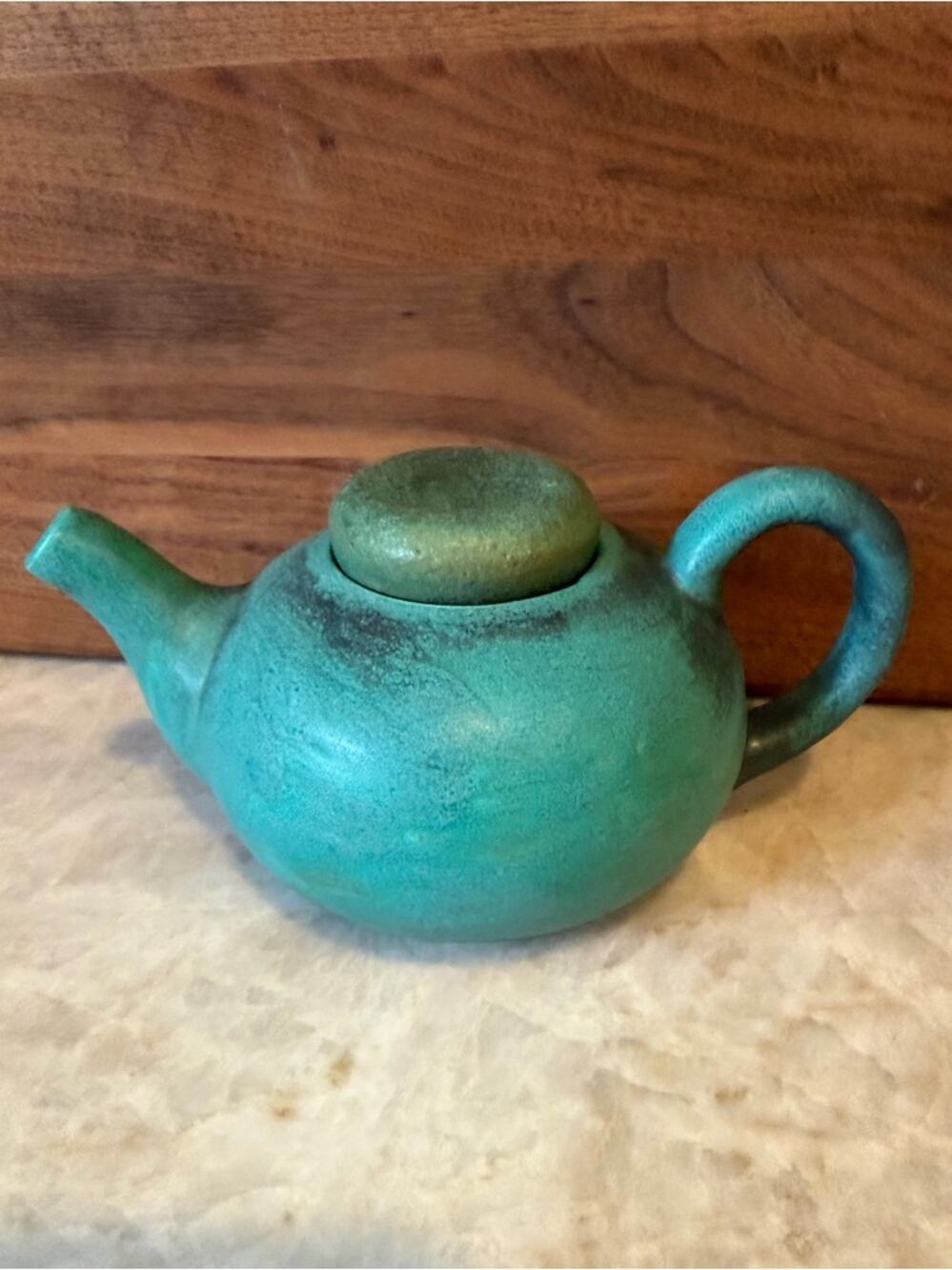 vintage 2003 Studio art pottery Japanese style teapot 6"